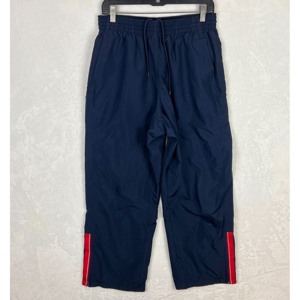 Vintage Nike Windbreaker Track Pants Mens XL Blue Lined Ankle Zip Wide Leg‎ Y2K